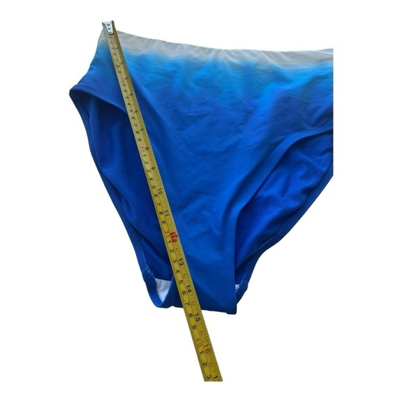 Lauren Ralph Lauren Blue High Rise Ombré Swim Separate Bottoms S 20387256 Size 6 - Picture 4 of 14
